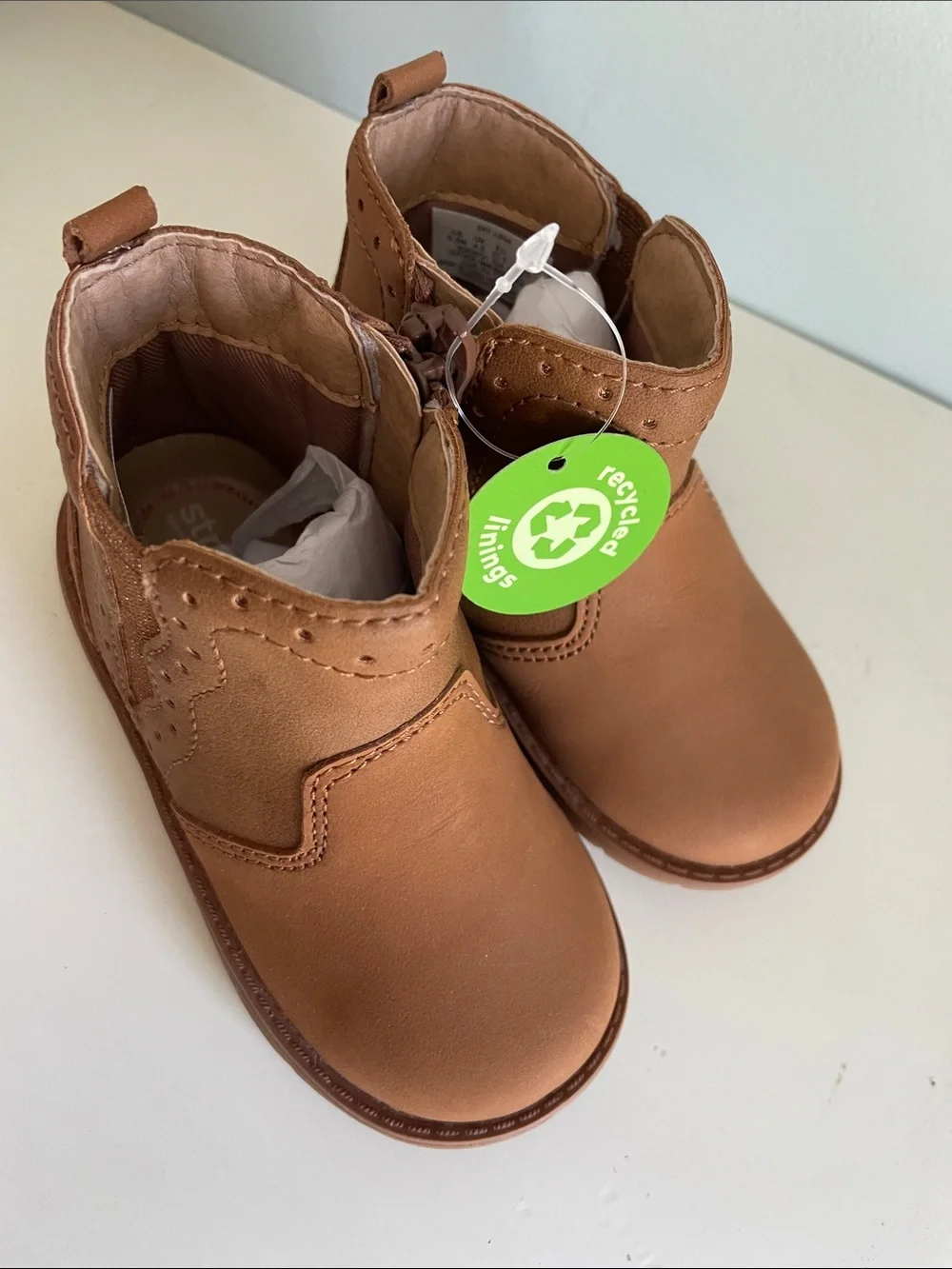 Stride Rite Tan Toddler Chelsea Boots
